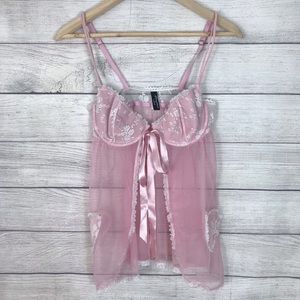 🌸Essentials Pink Heart Lingerie with Built in Bra